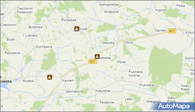 mapa Wandów, Wandów na mapie Targeo