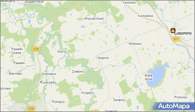 mapa Wapnik, Wapnik na mapie Targeo