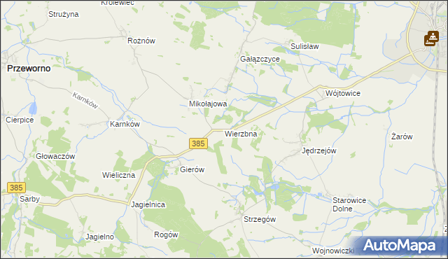 mapa Wierzbna gmina Grodków, Wierzbna gmina Grodków na mapie Targeo