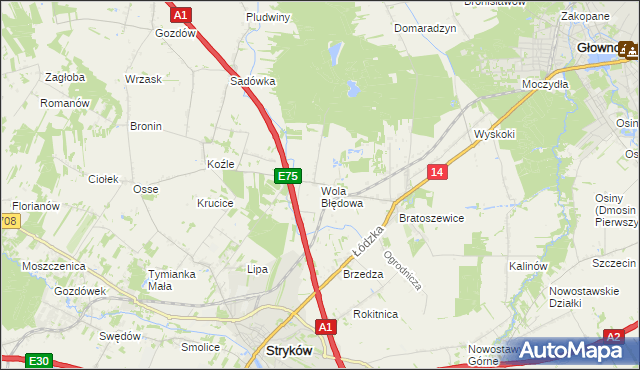 mapa Wola Błędowa, Wola Błędowa na mapie Targeo