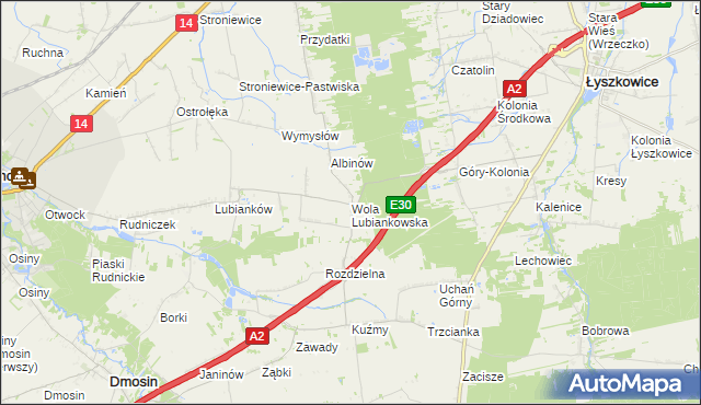 mapa Wola Lubiankowska, Wola Lubiankowska na mapie Targeo