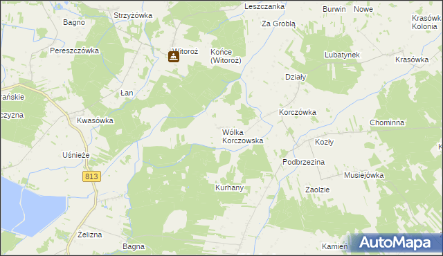 mapa Wólka Korczowska, Wólka Korczowska na mapie Targeo