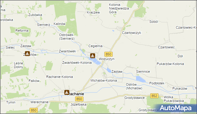 mapa Wożuczyn, Wożuczyn na mapie Targeo