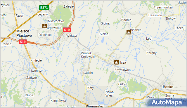mapa Wróblik Szlachecki, Wróblik Szlachecki na mapie Targeo