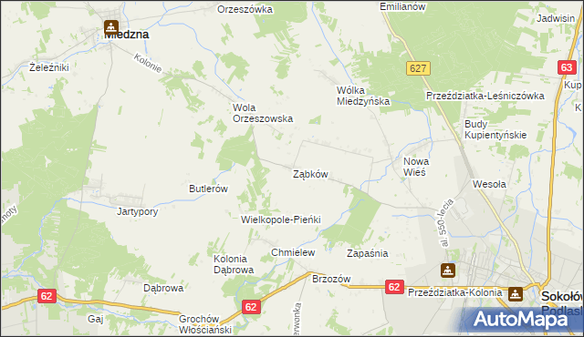 mapa Ząbków, Ząbków na mapie Targeo