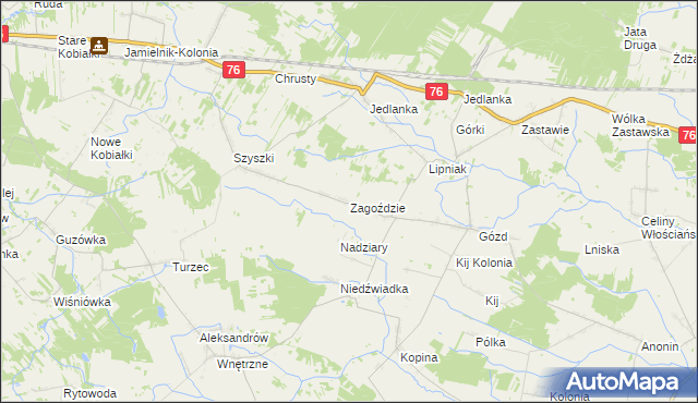 mapa Zagoździe, Zagoździe na mapie Targeo