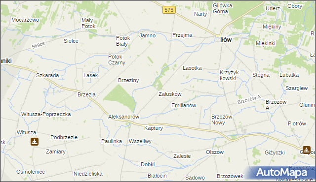 mapa Załusków, Załusków na mapie Targeo