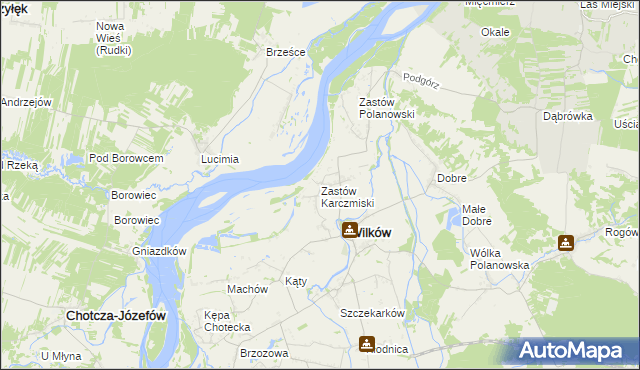 mapa Zastów Karczmiski, Zastów Karczmiski na mapie Targeo
