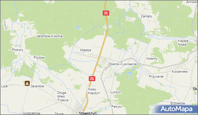 mapa Zbiersk, Zbiersk na mapie Targeo