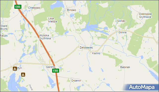 mapa Żelisławiec, Żelisławiec na mapie Targeo