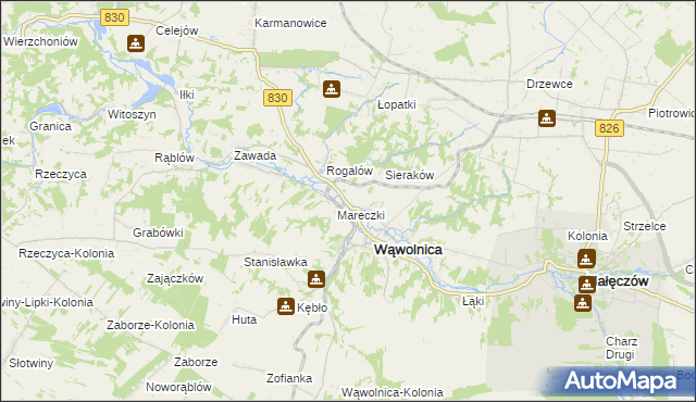 mapa Zgórzyńskie, Zgórzyńskie na mapie Targeo