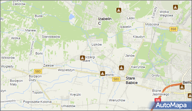 mapa Zielonki-Wieś, Zielonki-Wieś na mapie Targeo