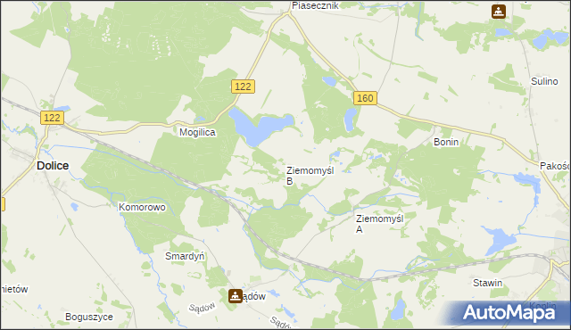 mapa Ziemomyśl B, Ziemomyśl B na mapie Targeo