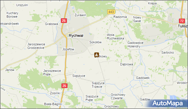 mapa Złotkowy, Złotkowy na mapie Targeo