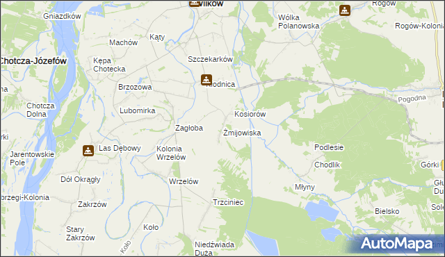 mapa Żmijowiska gmina Wilków, Żmijowiska gmina Wilków na mapie Targeo