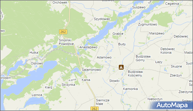 mapa Adamowo gmina Kleczew, Adamowo gmina Kleczew na mapie Targeo