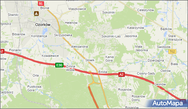 mapa Adolfów gmina Zgierz, Adolfów gmina Zgierz na mapie Targeo