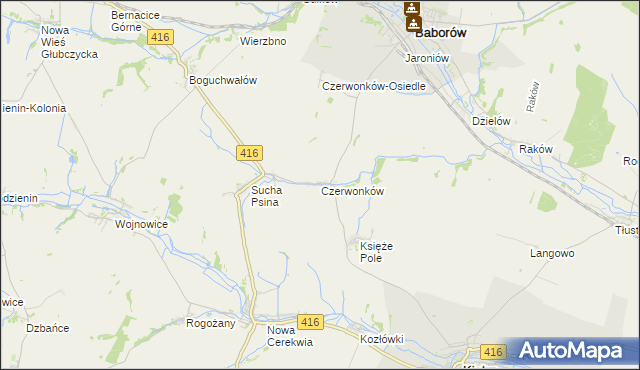 mapa Czerwonków, Czerwonków na mapie Targeo