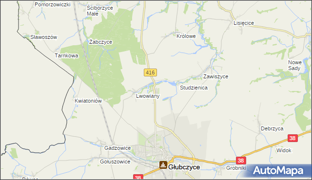 mapa Głubczyce-Sady, Głubczyce-Sady na mapie Targeo