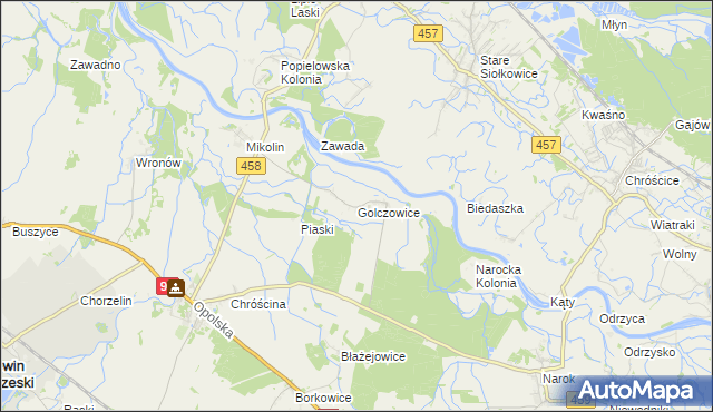 mapa Golczowice gmina Lewin Brzeski, Golczowice gmina Lewin Brzeski na mapie Targeo