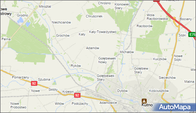 mapa Gołębiewek Nowy, Gołębiewek Nowy na mapie Targeo