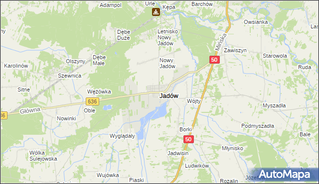 mapa Jadów, Jadów na mapie Targeo