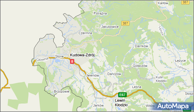 mapa Jerzykowice Wielkie, Jerzykowice Wielkie na mapie Targeo