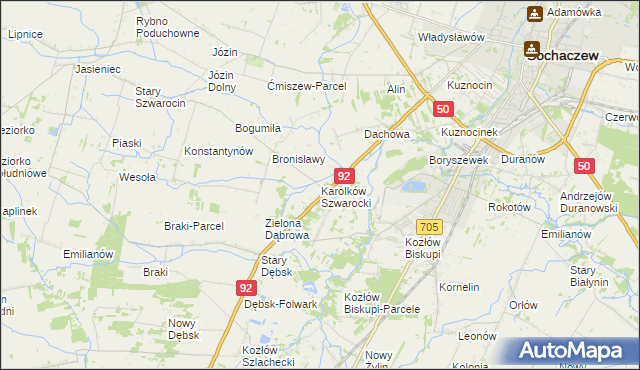 mapa Karolków Szwarocki, Karolków Szwarocki na mapie Targeo