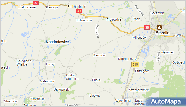 mapa Karszów, Karszów na mapie Targeo