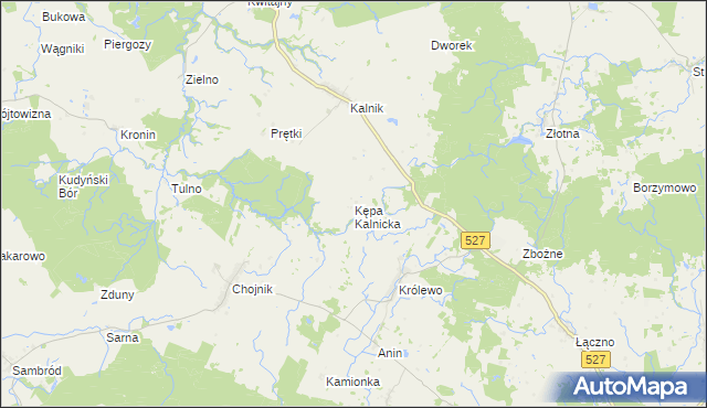 mapa Kępa Kalnicka, Kępa Kalnicka na mapie Targeo