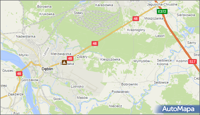 mapa Kleszczówka, Kleszczówka na mapie Targeo