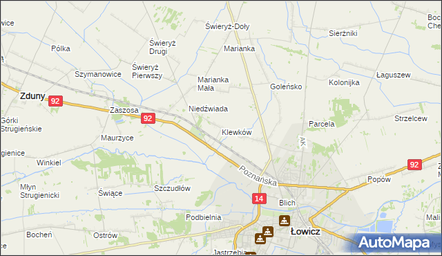 mapa Klewków, Klewków na mapie Targeo