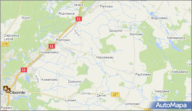 mapa Marszewiec, Marszewiec na mapie Targeo