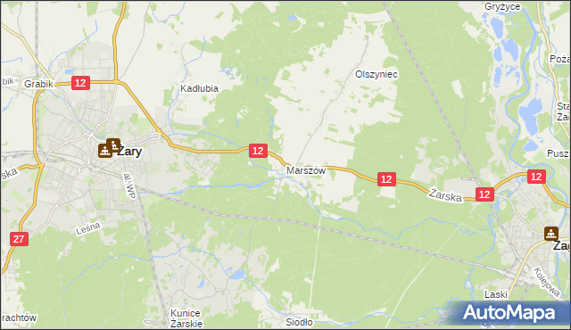 mapa Marszów, Marszów na mapie Targeo