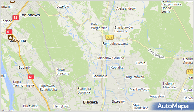 mapa Michałów-Grabina, Michałów-Grabina na mapie Targeo