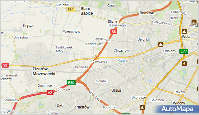 mapa Mory gmina Ożarów Mazowiecki, Mory gmina Ożarów Mazowiecki na mapie Targeo