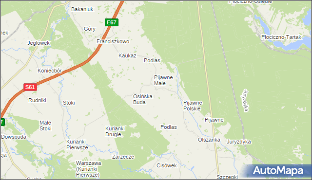 mapa Pijawne Ruskie, Pijawne Ruskie na mapie Targeo