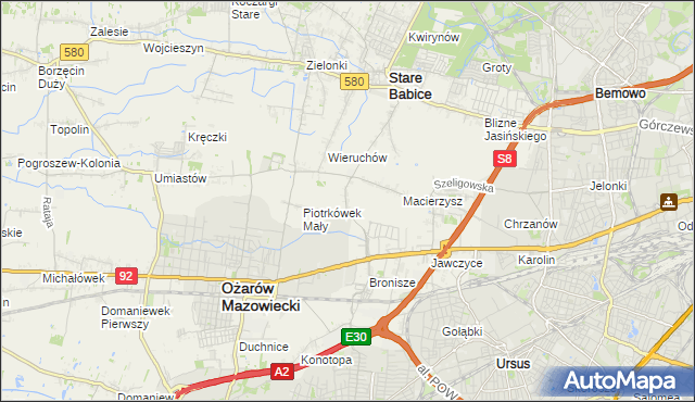 mapa Piotrkówek Duży, Piotrkówek Duży na mapie Targeo