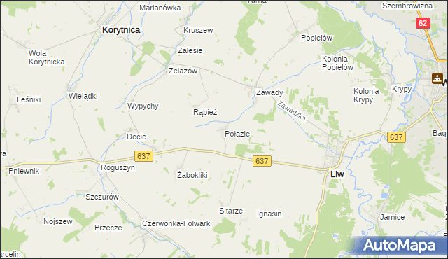 mapa Połazie, Połazie na mapie Targeo