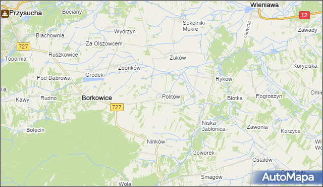 mapa Politów, Politów na mapie Targeo