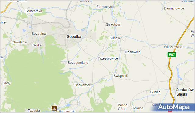 mapa Przezdrowice, Przezdrowice na mapie Targeo