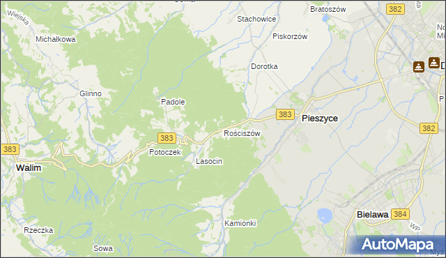 mapa Rościszów, Rościszów na mapie Targeo