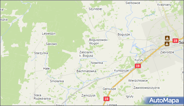 mapa Ściebielec, Ściebielec na mapie Targeo