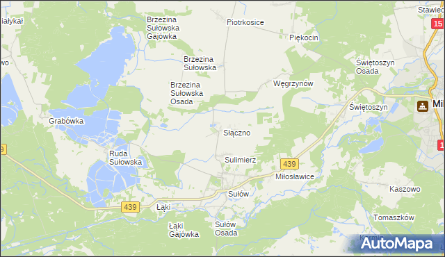 mapa Słączno, Słączno na mapie Targeo