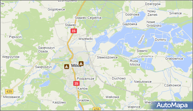 mapa Sławoszowice, Sławoszowice na mapie Targeo