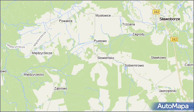 mapa Słowieńsko, Słowieńsko na mapie Targeo