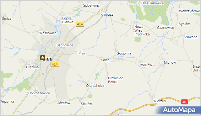 mapa Solec gmina Biała, Solec gmina Biała na mapie Targeo