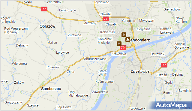 mapa Strochcice, Strochcice na mapie Targeo