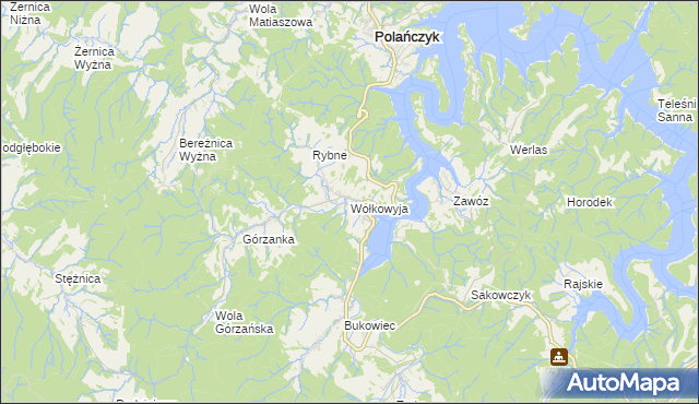 mapa Wołkowyja, Wołkowyja na mapie Targeo