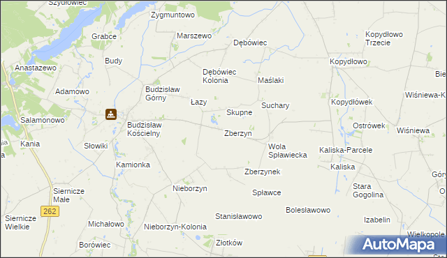 mapa Zberzyn, Zberzyn na mapie Targeo